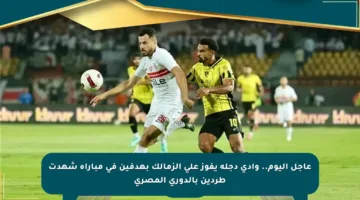 عاجل اليوم.. وادي دجلة يفوز على الزمالك بهدفين في مباراة شهدت طردين بالدوري المصري